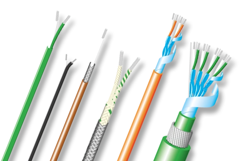 Termoelementkablar med PVC-, glasfiber- och PFA-isolering